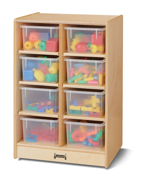 Picture of 8 Tray Mobile Storage Unit With Clear Trays