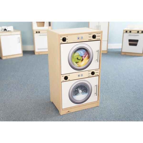 Picture of Contemporary Washer/Dryer - Ivory Wood finish